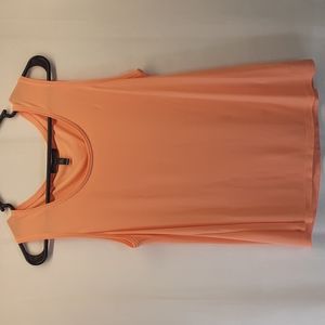 Eileen Fisher coral silk sleeveless blouse